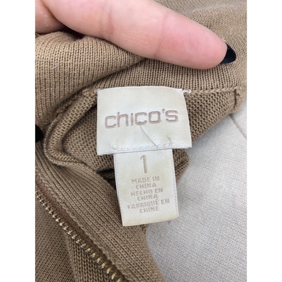 Chicos Bejeweled Long Sleeves Mock Neck Sweater - Picture 7 of 11